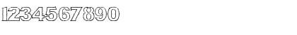 Download Bluegrass OUTLINE Regular Font Numeric Preview