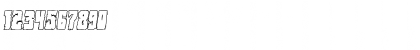 Download Bog Beast Outline Italic Italic Font Numeric Preview