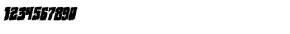 Download Bog Beast Rotatalic Italic Font Numeric Preview