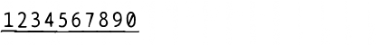 Download BPtypewriteDamagedUnderscored Regular Font Numeric Preview