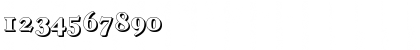 Download CasablancaShadow-Heavy Regular Font Numeric Preview