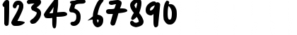 Download Cartoon Marker Regular Font Numeric Preview