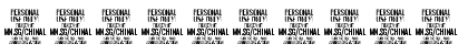 Download Chinal Black PERSONAL USE ONLY Regular Font Numeric Preview