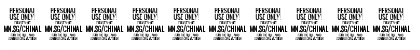 Download Chinal Light PERSONAL USE ONLY Regular Font Numeric Preview