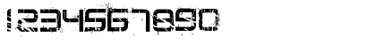 Download CRUSHED Regular Font Numeric Preview