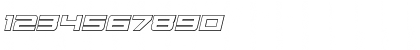 Download Cyberdyne Outline Italic Outline Italic Font Numeric Preview