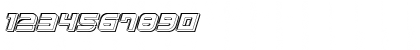 Download Defcon Zero Engraved Italic Italic Font Numeric Preview