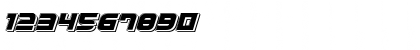 Download Defcon Zero Punch Italic Italic Font Numeric Preview