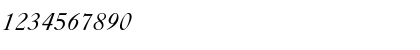 Download Caslon 540 LT Italic Font Numeric Preview