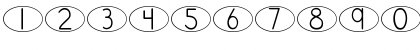 Download DJB Standardized Test Oval Regular Font Numeric Preview