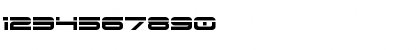Download Dodger Laser Regular Font Numeric Preview