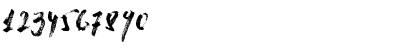Download Dry Brush Regular Font Numeric Preview