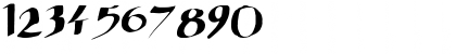 Download Eastern Brush Regular Font Numeric Preview