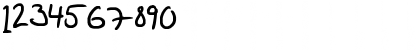 Download Egg's Handwriting Regular Font Numeric Preview
