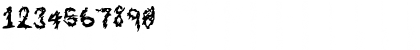Download Eroded Strikethrough Lines Regular Font Numeric Preview