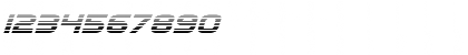 Download Eurofighter Gradient Italic Italic Font Numeric Preview