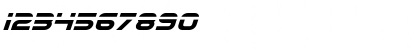 Download Eurofighter Laser Italic Italic Font Numeric Preview