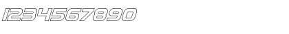 Download Eurofighter Outline Italic Outline Italic Font Numeric Preview