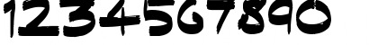 Download Fast Flat Brush Regular Font Numeric Preview