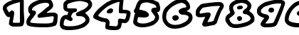 Download Fat Wobble Outlines Regular Font Numeric Preview
