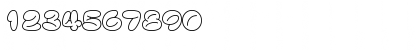 Download FatfontOutline Regular Font Numeric Preview