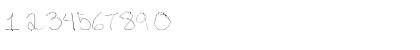 Download Figge Hand Style Regular Font Numeric Preview