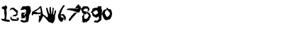 Download Finger Type Regular Font Numeric Preview