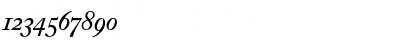 Download CaslonBEOldstyleFigures-Book BookItalic Font Numeric Preview