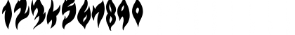 Download Flame on Black Regular Font Numeric Preview