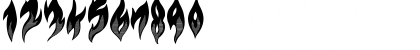 Download Flame on! Regular Font Numeric Preview