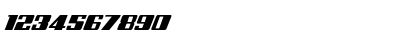 Download Galactic Storm Super-Italic Italic Font Numeric Preview