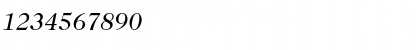 Download CaslonTwoTweFourITC Italic Font Numeric Preview