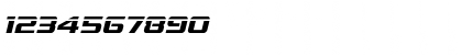 Download Grand National Laser Italic Italic Font Numeric Preview
