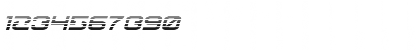 Download Gunrunner Gradient Italic Italic Font Numeric Preview