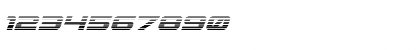 Download Gunship Gradient Italic Italic Font Numeric Preview