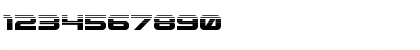 Download Gunship Halftone Regular Font Numeric Preview