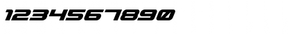 Download Gunship Italic Italic Font Numeric Preview