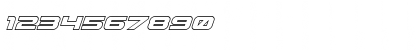 Download Gunship Outline Italic Outline Italic Font Numeric Preview