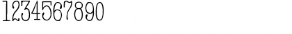 Download Hand TypeWriter Regular Font Numeric Preview