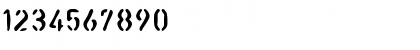 Download CasualStencil Regular Font Numeric Preview