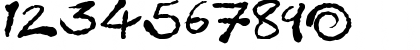 Download Inky Scrawls Regular Font Numeric Preview