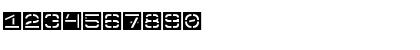 Download InvertedStencil Regular Font Numeric Preview