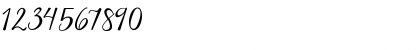 Download Janda Elegant Handwriting Regular Font Numeric Preview