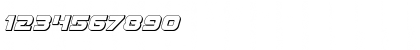 Download Jeebra 3D Italic Italic Font Numeric Preview