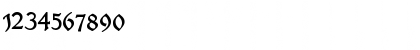 Download KuenstlerGotisch Regular Font Numeric Preview