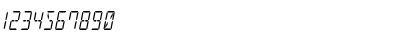 Download LED Sled Condensed Italic Condensed Italic Font Numeric Preview