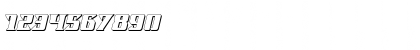 Download Lifeforce 3D Italic Italic Font Numeric Preview