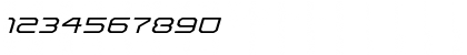 Download Light Brigade Expanded Italic Expanded Italic Font Numeric Preview