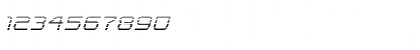 Download Light Brigade Gradient Italic Italic Font Numeric Preview
