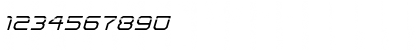 Download Light Brigade Laser Italic Italic Font Numeric Preview